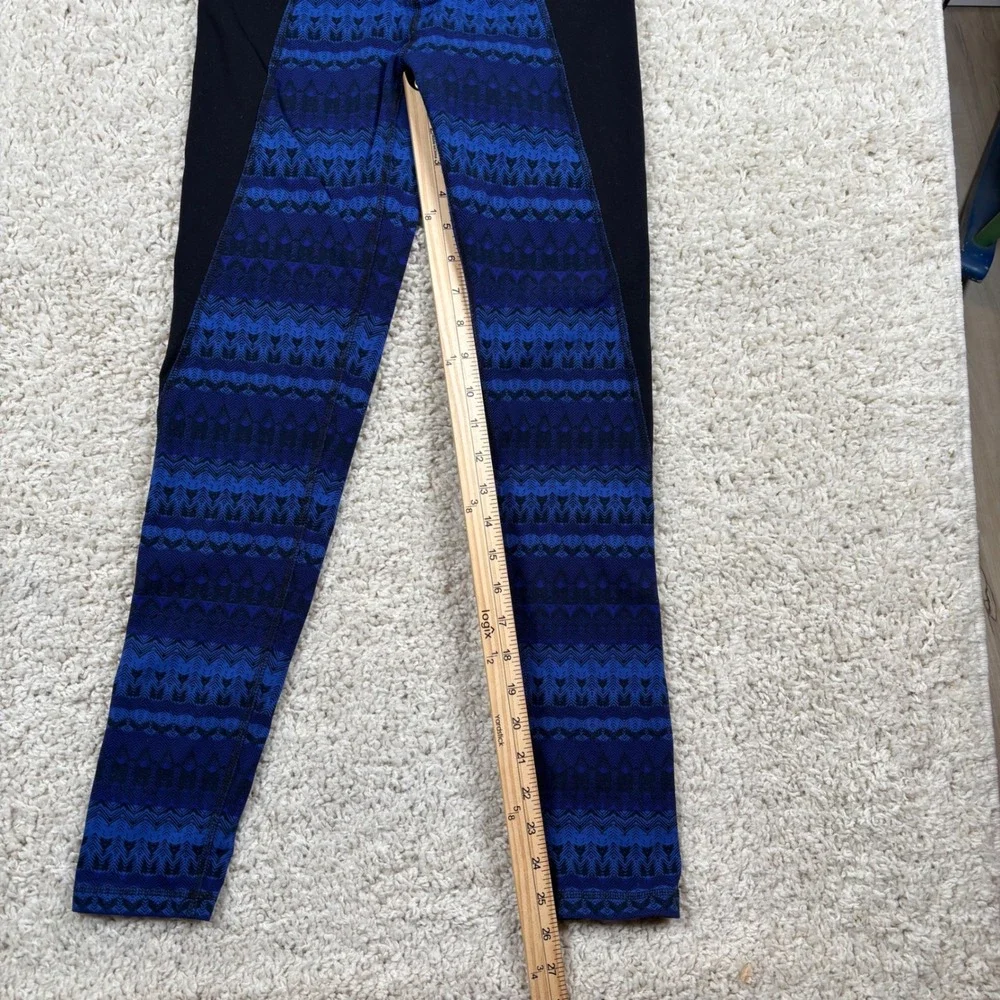 Alo Yoga Illusion 3 tribal print leggings in the‎ Arctic Royalty Blue/Black XS/S